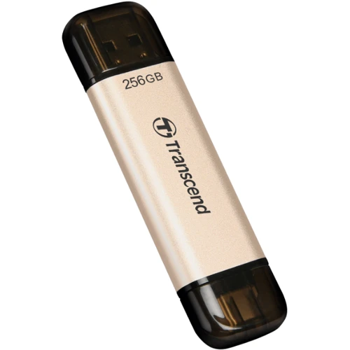 USB-флешка Transcend 256GB JetFlash 930 USB 3.2/Type-C Gold/Black (TS256GJF930C): Обсяг пам'яті 256 GB
