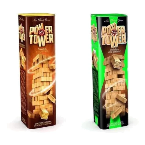 Настольная игра Danko Toys Джанга VEGA POWER TOWER 7802DT, 56 блоков