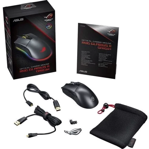 Мышь ASUS ROG Gladius II Origin Black (90MP00U1-B0UA00): Максимальное разрешение сенсора, dpi 12000