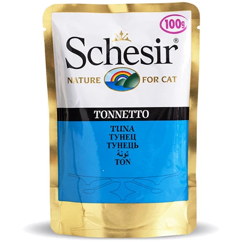 Влажный корм для кошек Schesir Tuna тунец в желе, 100 г