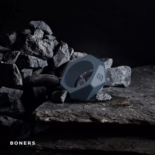 Эрекционное кольцо Boners Diamond Cock Ring - Grey