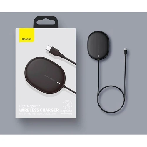 Зарядний пристрій Baseus Wireless Charger MagSafe Light Magnetic 15W Black (WXQJ-01) для iPhone 16 I 15 I 14 I 13 I 12 series фото 11