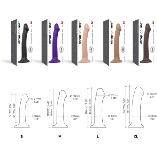 Насадка для страпона Strap-On-Me Dual Density Dildo Caramel S