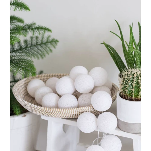Гирлянда Cotton ball lights на 10 шаров 2,7м, White фото 6