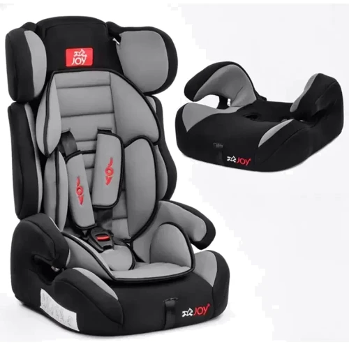 Автокрісло Joy E 1390 група 1/2/3 від 9-36 кг Чорно-сірий: Внутрішні ремені 5-ти точечные, с мягкими накладками