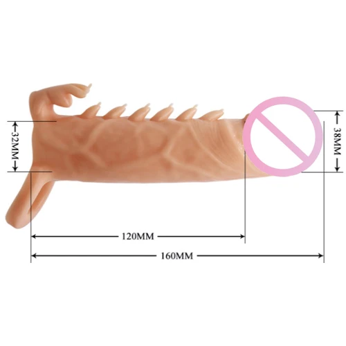 Насадка на член LYBAILE Pretty Love Emmitt Penis Extended Sleeve Flesh