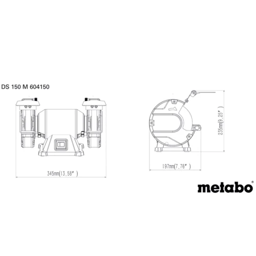 Верстат для заточування Metabo DS 150 M (604150000): Виробник Metabo