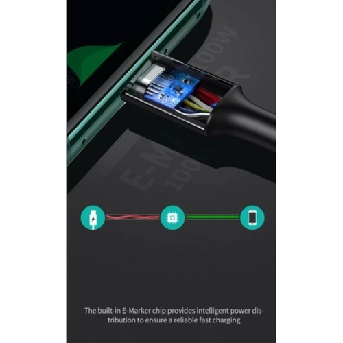 Кабель Ugreen USB-C to USB-C 100W 5A 1m Black (80371) фото 6
