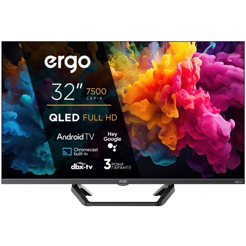 Телевізор Ergo 32JFQ7500: Тип QLED-телевізори