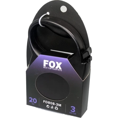 Поводок-рулетка Fox FD808 черный лента 3мх20кг (FD808-3M-Black)