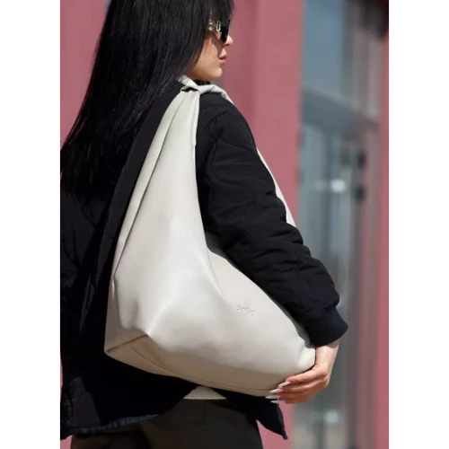 Женская сумка хобо Sambag HOBO L серый шёлк (53300030): Пол Женский