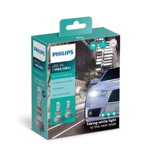 Светодиодная автолампа Philips HB3/HB4 Ultinon Pro5000 +160%