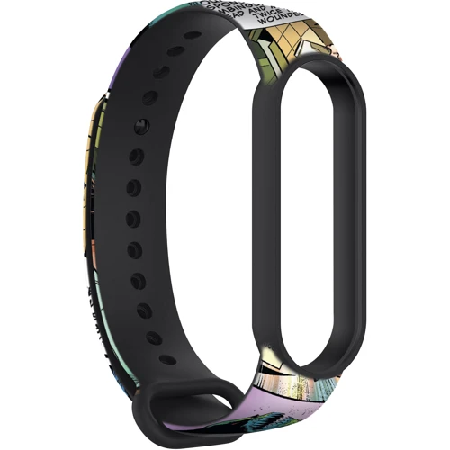 Ремінець ArmorStandart Superhero Wolverine comix Black (ARM59265) for Xiaomi Mi Smart Band 5/6/7