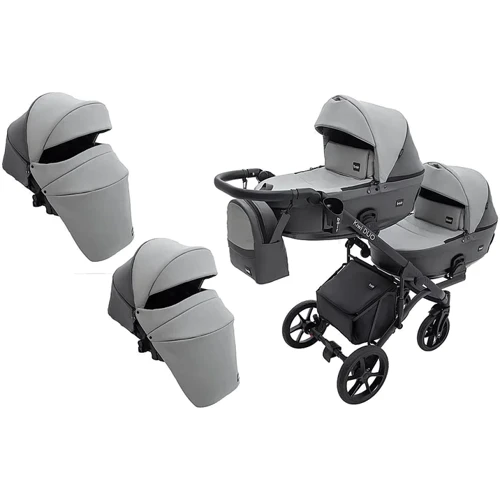 Коляска універсальна для двійні 2 в 1 Bair Kiwi DUO ECO BKD-21/15 сірий/графіт (681043): Тип коляски Коляска для двойни