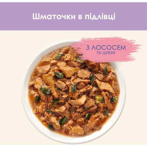 Влажный корм Cat Chow Sensitive для взрослых котов с чувствительным пищеварением в подливке с лососем и цукини 26х85г (12506323): Вес упаковки 2.21 кг