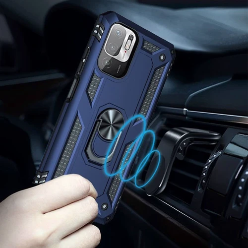 Аксессуар для смартфона Mobile Case Shockproof Serge Magnetic Ring Blue for Xiaomi Redmi Note 10 5G / Poco M3 Pro / Poco M3 Pro 5G: Цвет синий