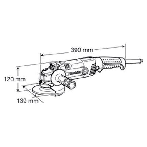 Шлифмашина угловая (болгарка) Makita GA5021C: Потребляемая мощность 1450 Вт