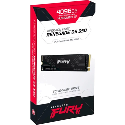 Внутренний накопитель SSD Kingston FURY Renegade G5 PCIe 5.0 NVMe M.2 4TB (SFYR2S/4T0)