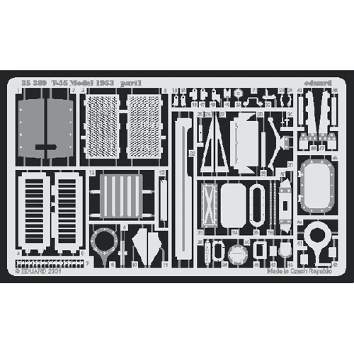 Фототравление Eduard 1/35 T-55 (рекомендовано для TRUMPЕТЕR) EDU-35389