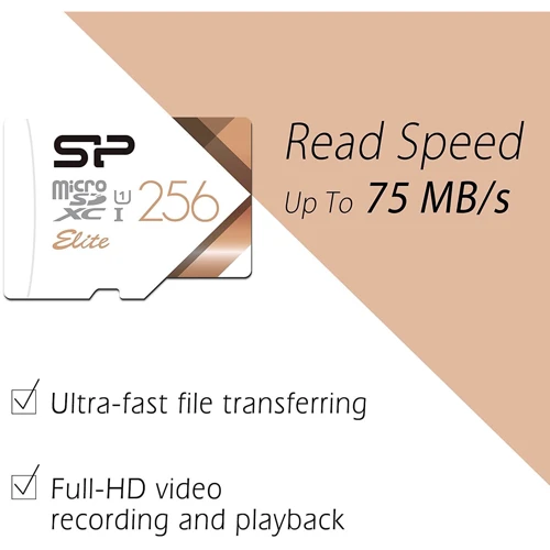 Карта пам'яті Silicon Power 256GB microSDXC Class 10 UHS-I U1 Elite + adapter (SP256GBSTXBU1V21SP) фото 4