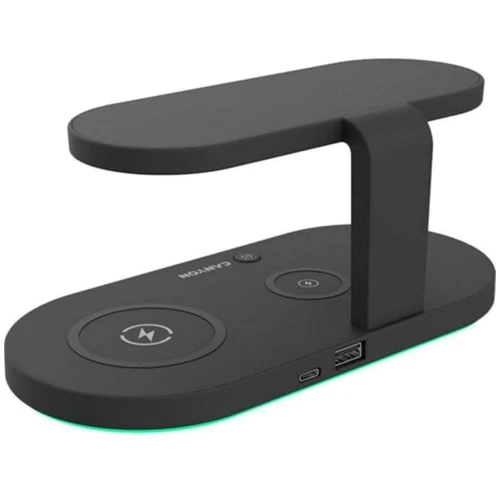 Зарядное устройство Canyon Wireless Charger WS-501 15W Black (CNS-WCS501B): Особенности USB-C, Быстрая зарядка, Для Apple Watch