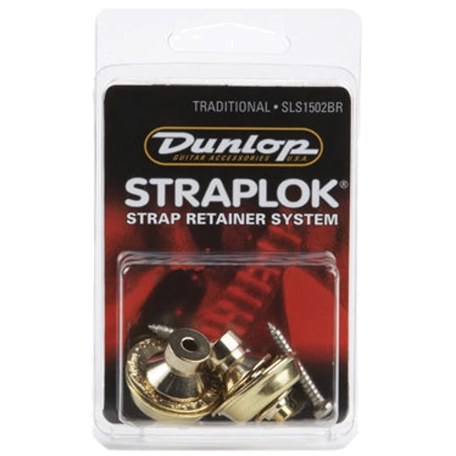 Стреплоки DUNLOP SLS1502BR Straplok Strat Retainers Traditional - Brass фото 3