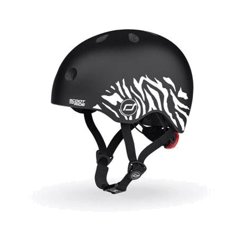Детский защитный шлем Scoot&Ride зебра с фонариком (SR-181206-ZEBRA) фото 6