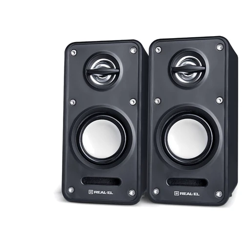 Акустична система REAL-EL S-60 USB Black: Вихідна потужність колонок 6 Вт