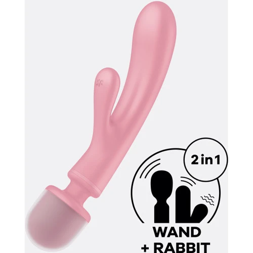 Вибратор-кролик + массажер 2в1 Satisfyer Triple Lover Рink