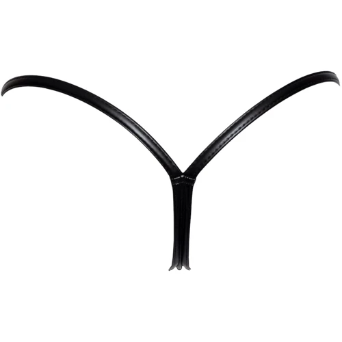 Трусики Noir Handmade P008 Powerwetlook panty with gold clasp Вlack, 3XL