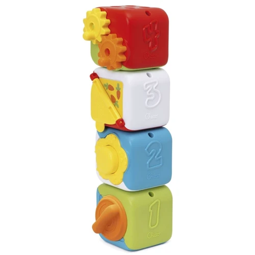 Іграшка розвиваюча 2в1 Chicco Мультисенсорні кубики Монтессорі (11857.00)