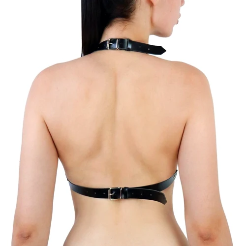 Портупея женская с шипами Art of Sex - Demia Leather harness (черный, L-2XL)