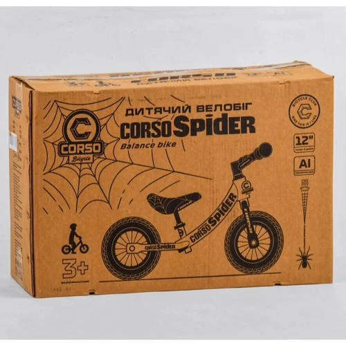 Беговел Corso Spider 88776 (синий): Диаметр колес, дюймов 12