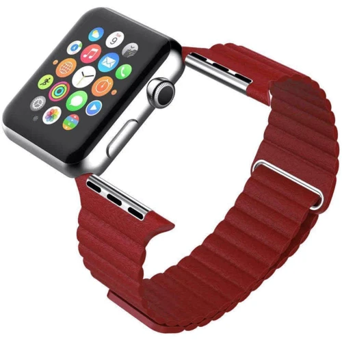 Аксессуар для Watch Fashion Leather Loop Band Red for Apple Watch 42/44/45/49mm: Производитель Fashion