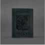 Обложка для паспорта с польским гербом BlankNote зеленая (BN-OP-PL-iz): Материал Натуральная кожа