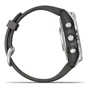 Смарт-часы Garmin Fenix 7S Pro Solar Silver with Graphite Band (010-02776-01): Материал корпуса Армированный волокном полимер с металлической задней крышкой