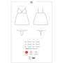 Бэби-долл со стрингами Obsessive 810-BAB-1 babydoll & thong white L/XL