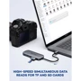 Адаптер HooToo USB-C to USB-C 100W + HDMI + 3xUSB 3.0 + SD Space Grey (HT-UC010) фото 4