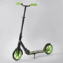 Самокат двоколісний Best Scooter "WOLF" з PU колесами, амортизатори Black / Light green (87741)