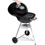 Гриль угольный WEBER Compact Kettle, 47см, черный 1221004: Особенности Поддон для стекания жира, Ручки для переноски, С колесами, С крышкой, С решеткой