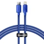 Кабель Baseus Cable USB-C to Lightning Crystal Shine 20W 1.2m Blue (CAJY000203)