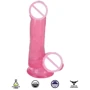 Реалистичный фалоимитатор Xr Brands 6 Inch Slim Stick with Balls Cherry Ice Dildo