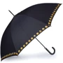 Зонт-трость женский полуавтомат HAPPY RAIN черный (U41086-3): Фасон Трость