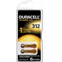 Батарейки Duracell для слуховых аппаратов размер 312, 6 шт.