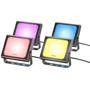 Набор настенных светильников Govee H7060 RGBICWW LED Smart Flood Lights черный (H7060311)