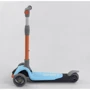Самокат триколісний Best Scooter складаний алюмінієвий кермо, 3 колеса PU зі світлом Blue / Orange (102032): Тип гальма ножний