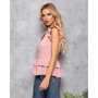 Блуза ISSA PLUS SA-253 44 розовая с коротким рукавом: Сезон Лето