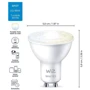 Розумна лампочка WiZ GU10 4.7W, 50W, 345Lm, 2700-6500K, Wi-Fi фото 8