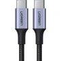 Кабель UGREEN USB-C to USB-C US316 5A 100W 3m Black: Тип USB-C - USB-C