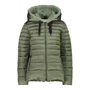 Куртка Woman Jacket Fix Hood 31K3006F-F739 44 зеленая зимняя с капюшоном и мехом